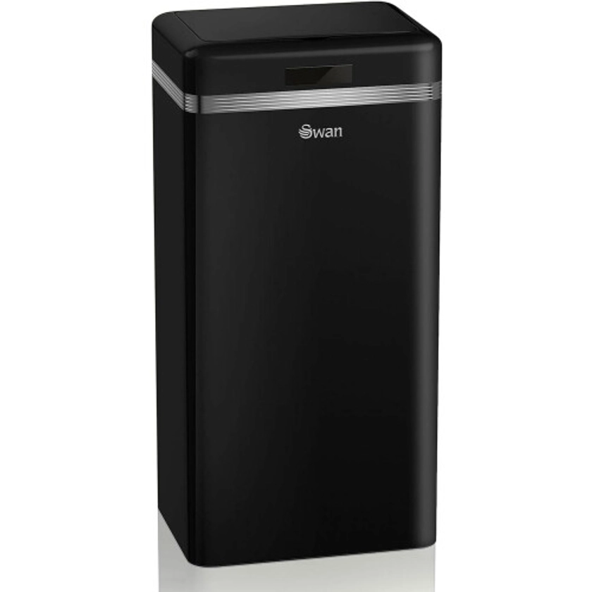 (Black) SWKA4500BN Retro Kitchen Bin with Infrared Technology, Square, 45 Litre, Black on OnBuy