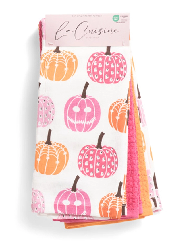 4pk Painted Pumpkins Halloween Kitchen Towels | Kitchen & Dining Room | T.J.Maxx