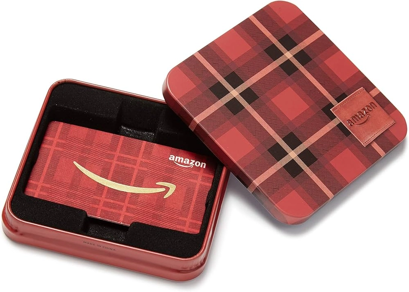 Amazon.com: Amazon.com Gift Card in a Tartan Plaid Tin : Gift Cards