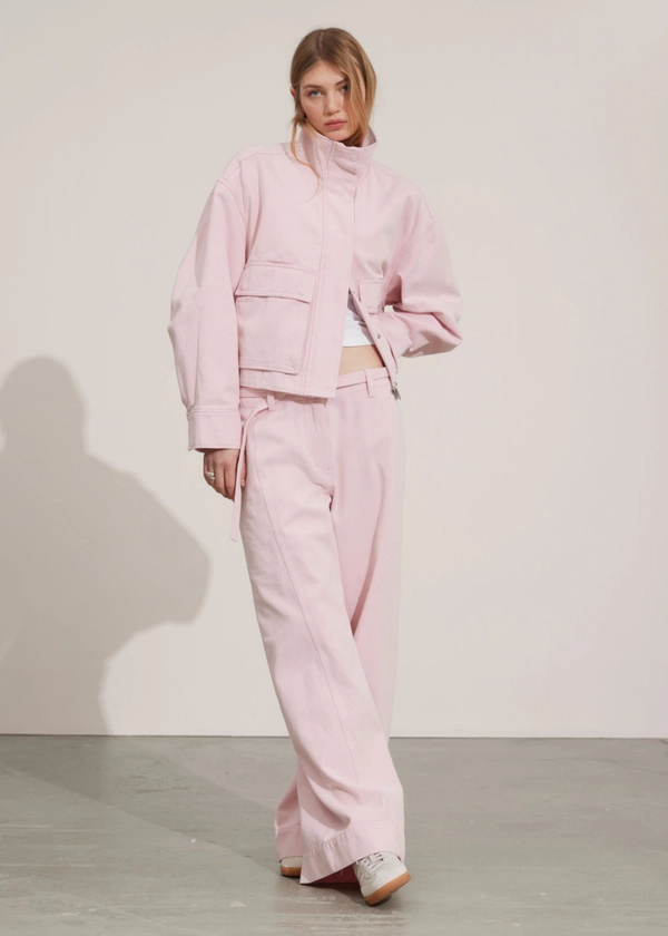 Relaxed Belted Trousers - Pink - & Other Stories NL