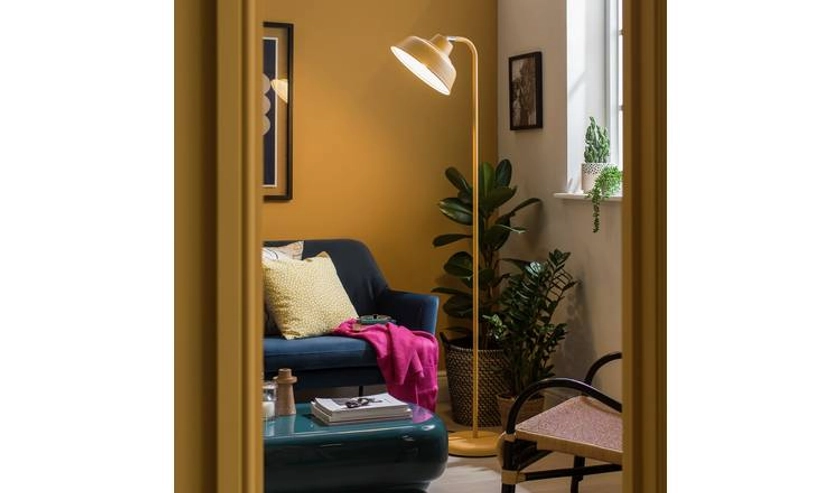 Habitat Benson Floor Lamp - Mustard