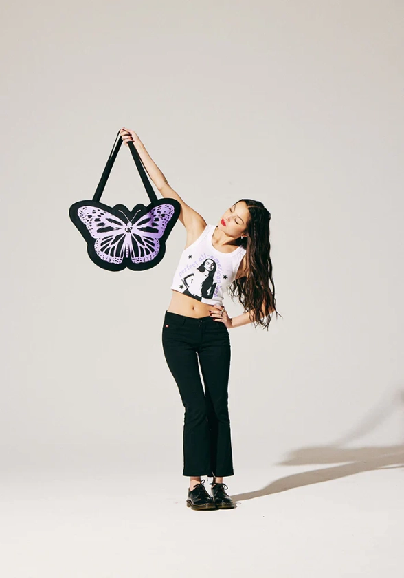 butterfly tote in black - Olivia Rodrigo