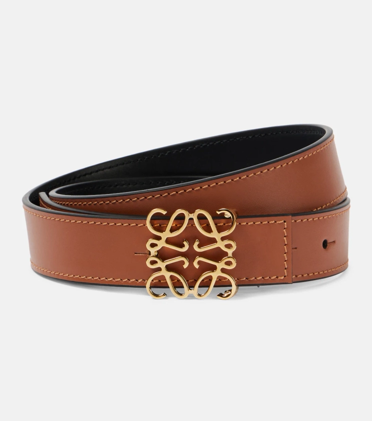 Ceinture Anagram réversible en cuir en multicolore – Loewe | Mytheresa