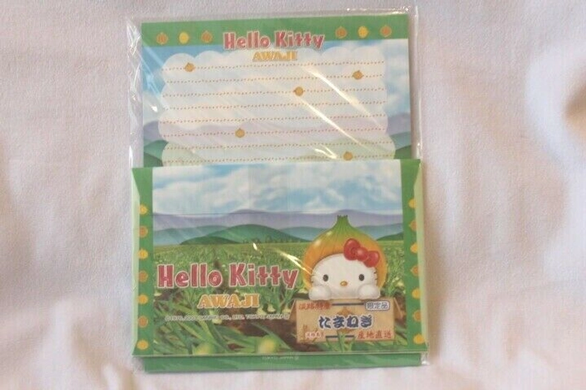 Sanrio Hello Kitty Gotochi Letter set Awaji 2003 onion