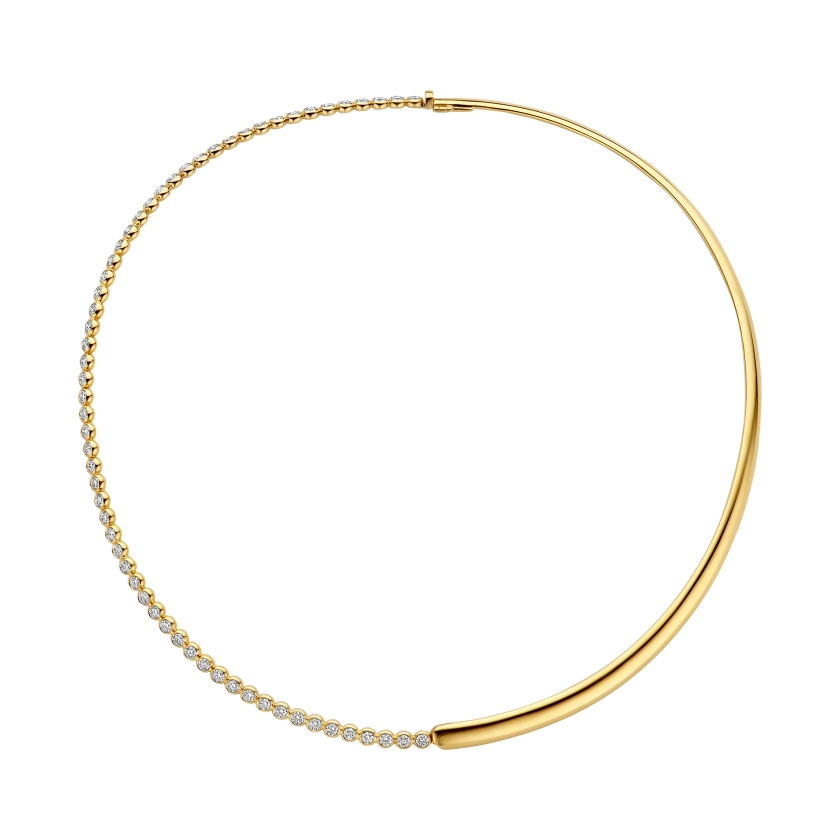 Yellow Gold Harmony Necklace: Luxury Lab Grown Diamond Necklace by Kimaï