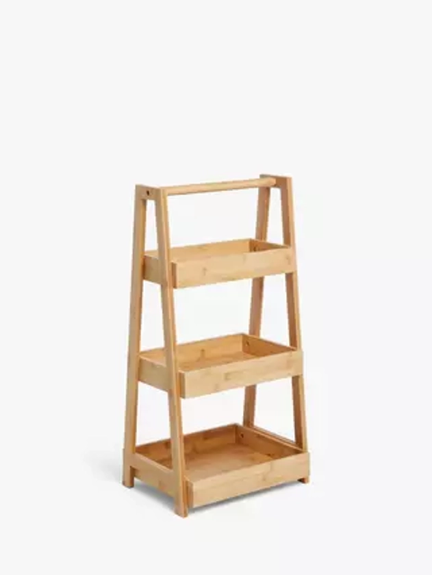 John Lewis ANYDAY Bamboo 3 Tier Bathroom Caddy, Large