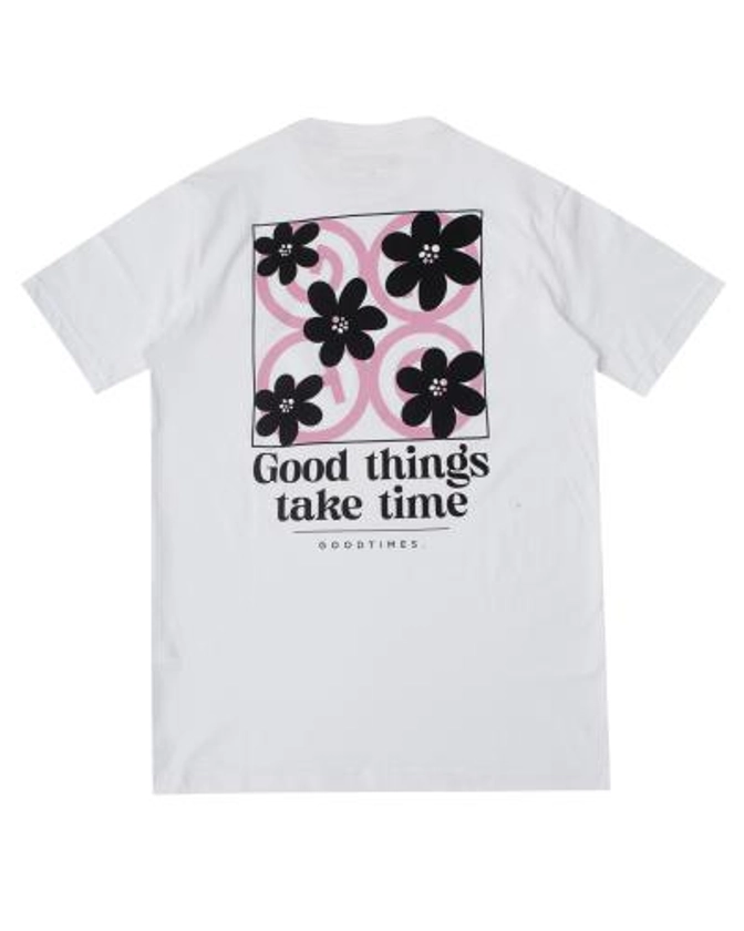 Camiseta Básica Good Things Good Times Branca