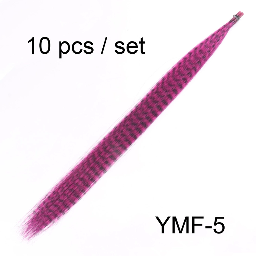 Colored Strands For Hair Feather Extension 10 Pieces I Tip Synthetic Hairpiece * Hair Zebra Line Feather Hair Extensions
