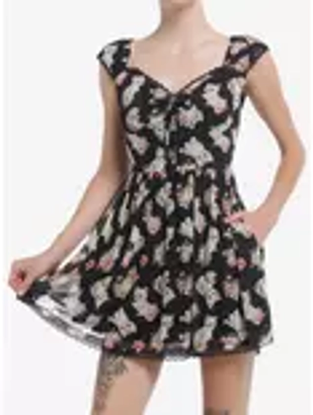 Sweet Society Kitten Roses Lace Mesh Dress | Hot Topic