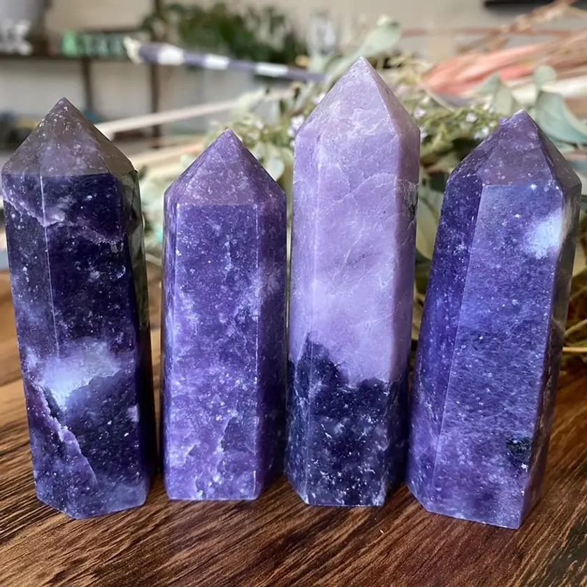 Natural Lepidolite Obelisk Elegant Quartz - Temu