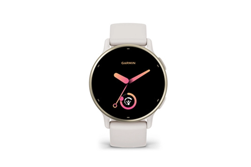 Montre connectée Garmin Vivoactive 5, Cream Gold avec bracelet ivoire - 010-02862-11 | Darty