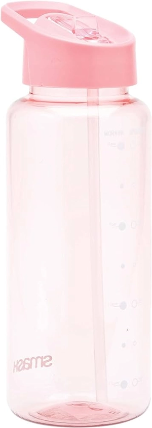 Smash 1 Litre Drink Bottle with Water Timings, Pink : Amazon.co.uk: DIY & Tools