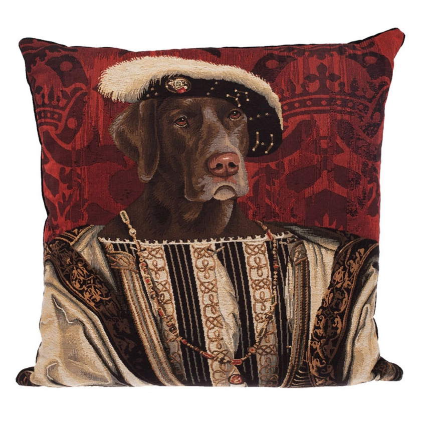 Chien François 1er - Housse de coussin tissée