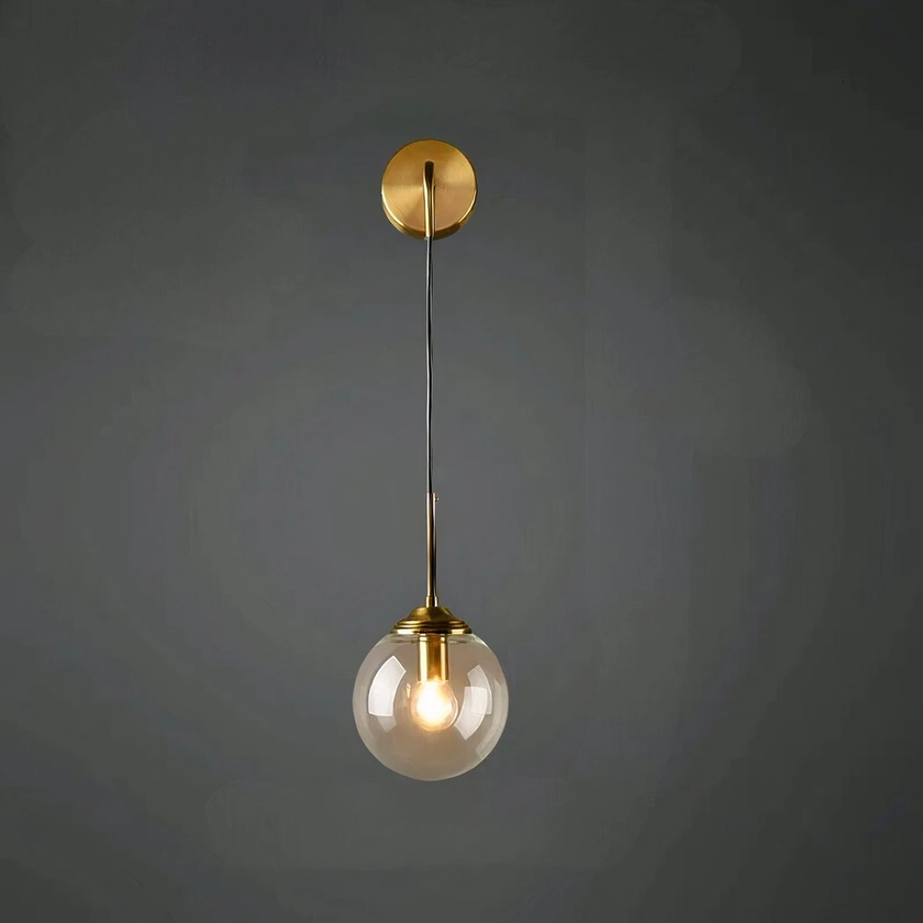 Applique murale avec boule de verre au style nordique moderne • Luminaires Tendance