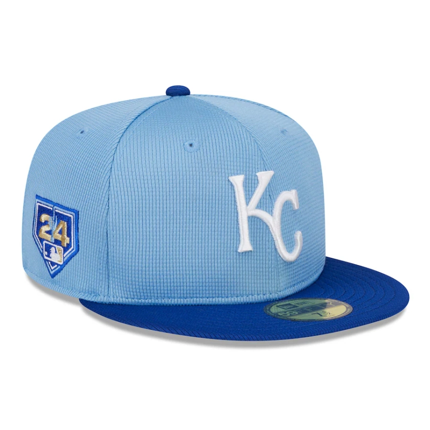 Men's Kansas City Royals New Era Light Blue/Royal 2024 Spring Training 59FIFTY Fitted Hat