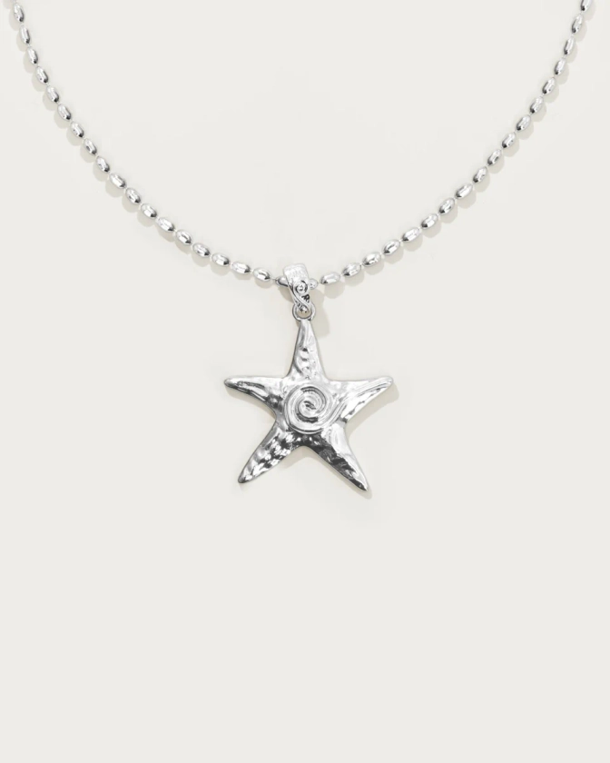 Silver Starfish Necklace| En Route Jewelry | En Route Jewelry