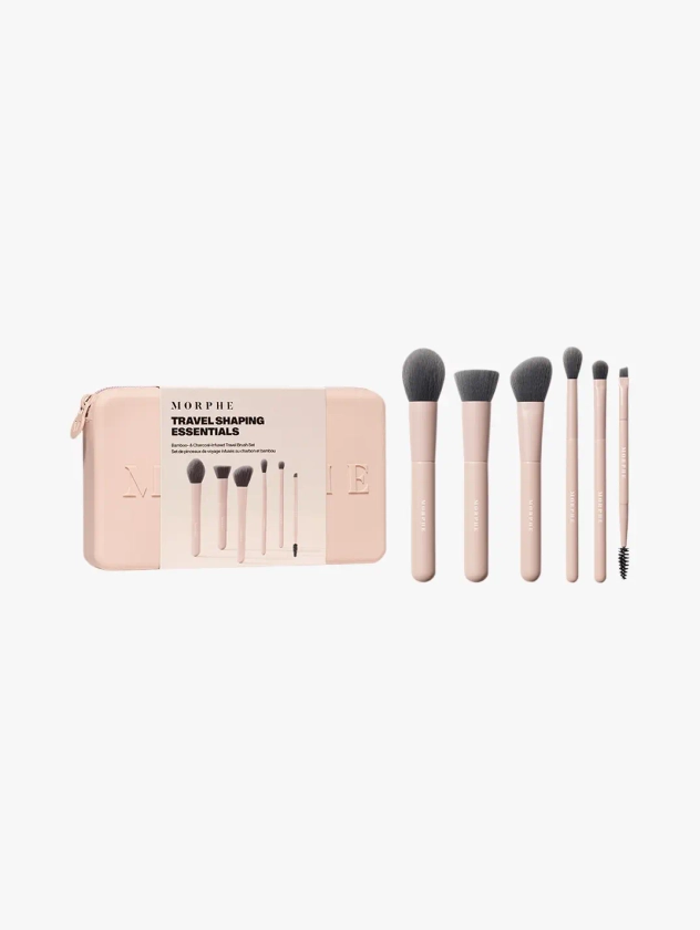 Travel Shaping Essentials Bamboo & Charcoal Infused Travel Brush Set