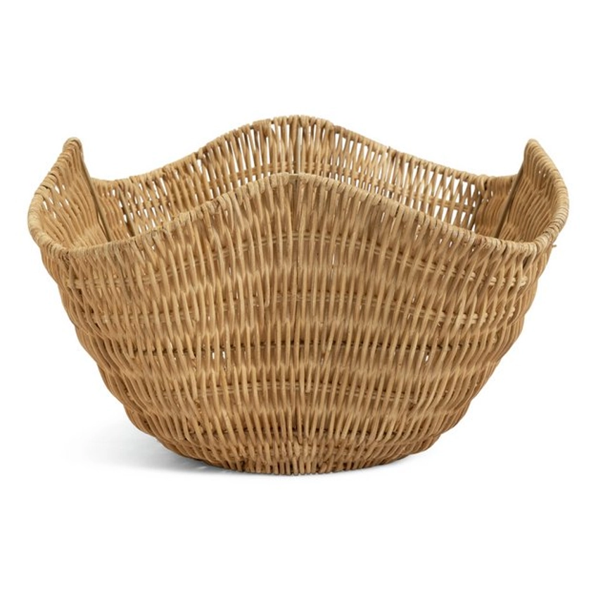 Buy Habitat Rattan Wave Storage Basket - Natural | Decorative storage boxes | Habitat