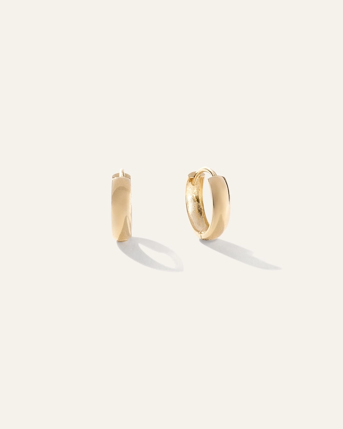 14K Gold 12mm Bold Hoops