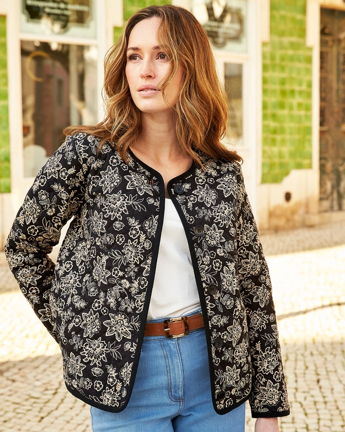 Printed Cotton Quilted Jacket