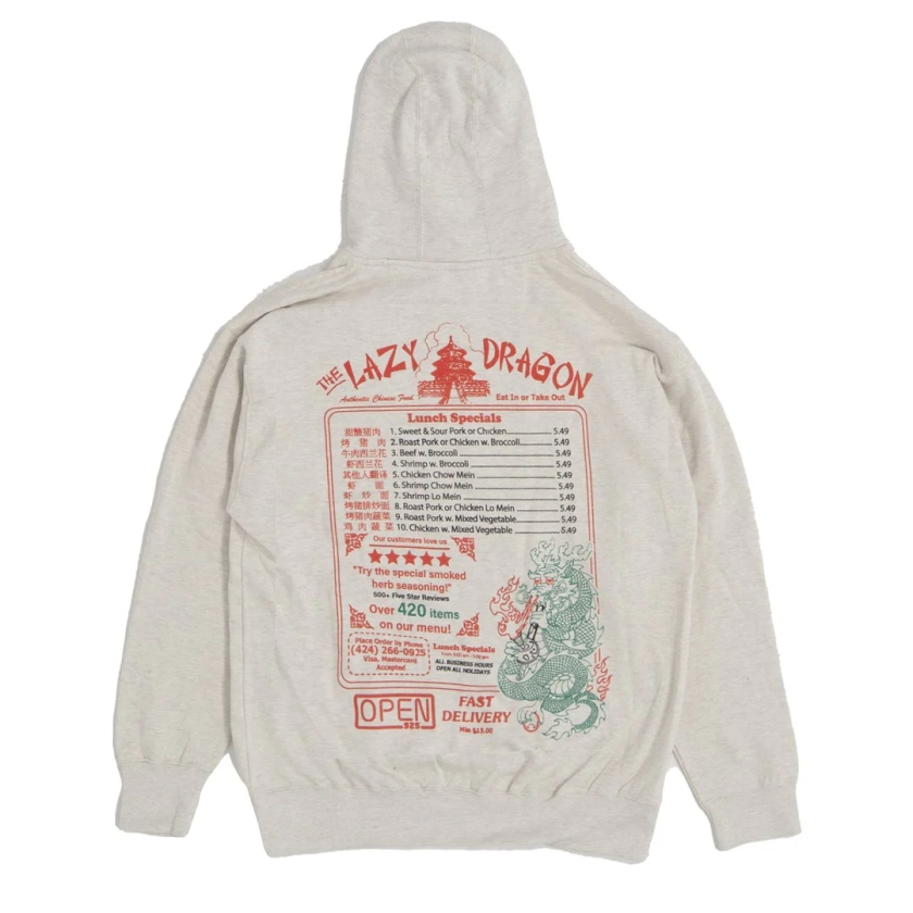 Lazy Dragon | Open925 | Unisex Hoodie | Oatmeal