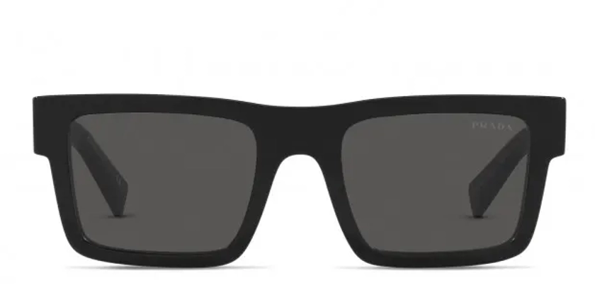 Prada PR19WS black frame with dark grey lenses. Lenses provide 100% UV protection.