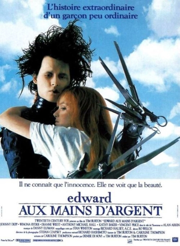 Edward with Silver Hands Poster Cinema Rolled Small Format 53x40cm TIM BURTON