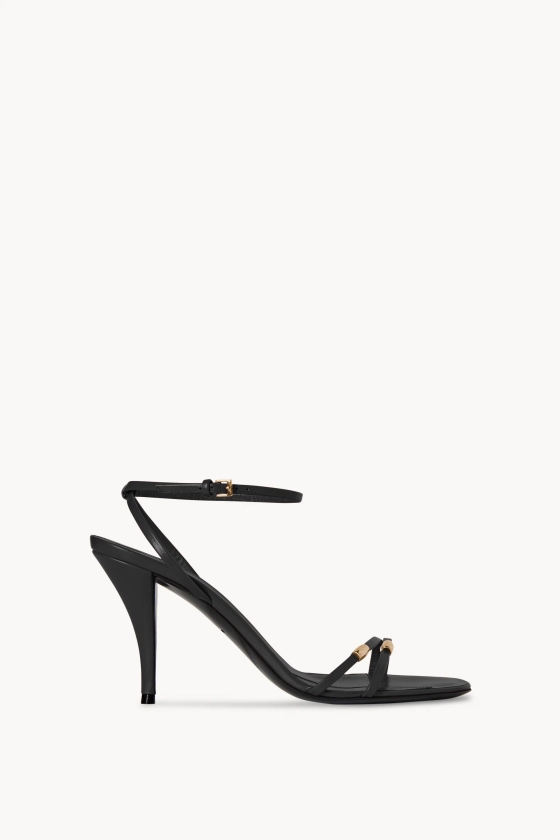 Cleo Bijoux Sandal Black in Leather – The Row