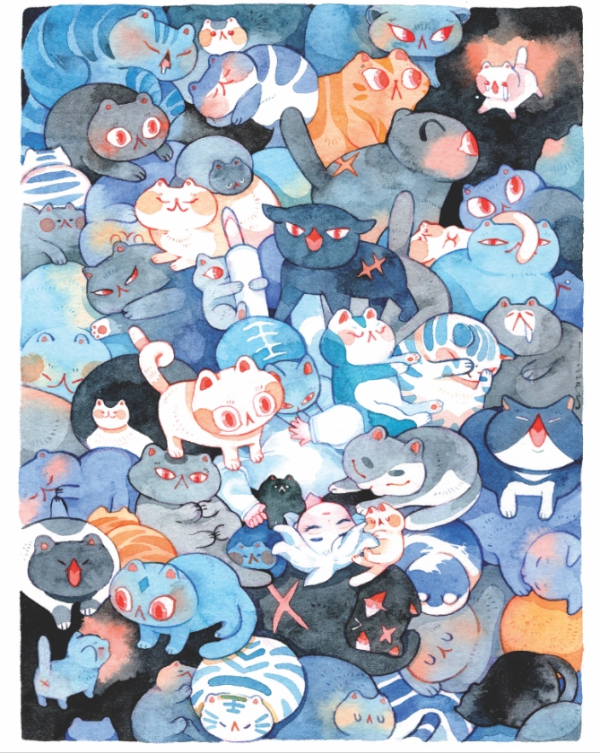 nap pile print