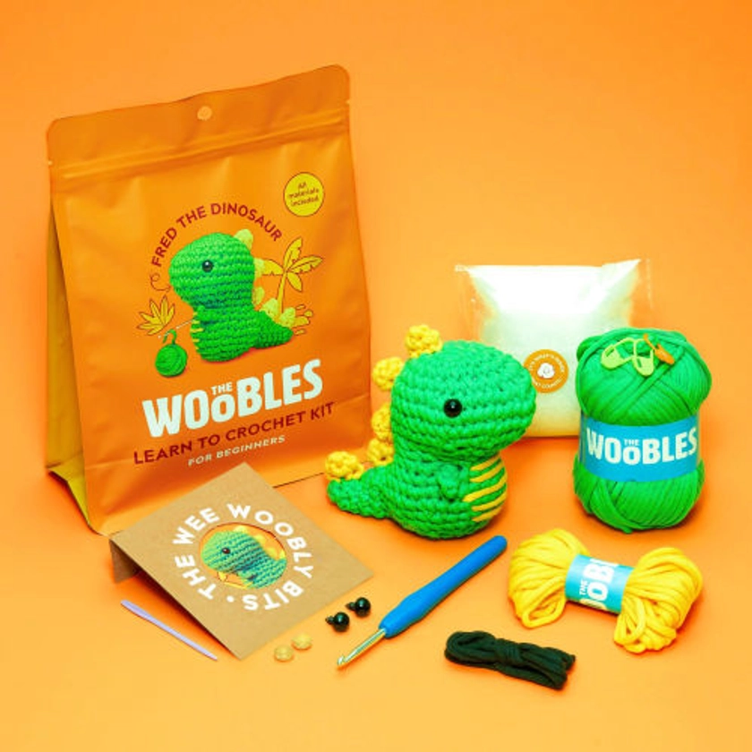 Fred the Dinosaur, The Woobles Beginner Crochet Kit