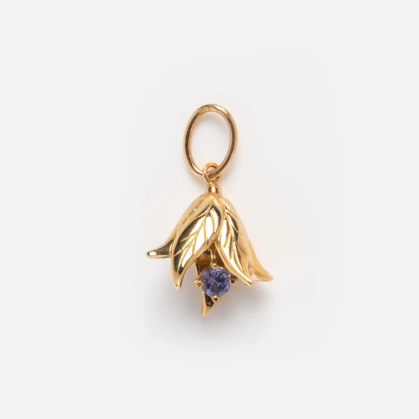 Solid Gold Birth Flower Bud Charm | Local Eclectic