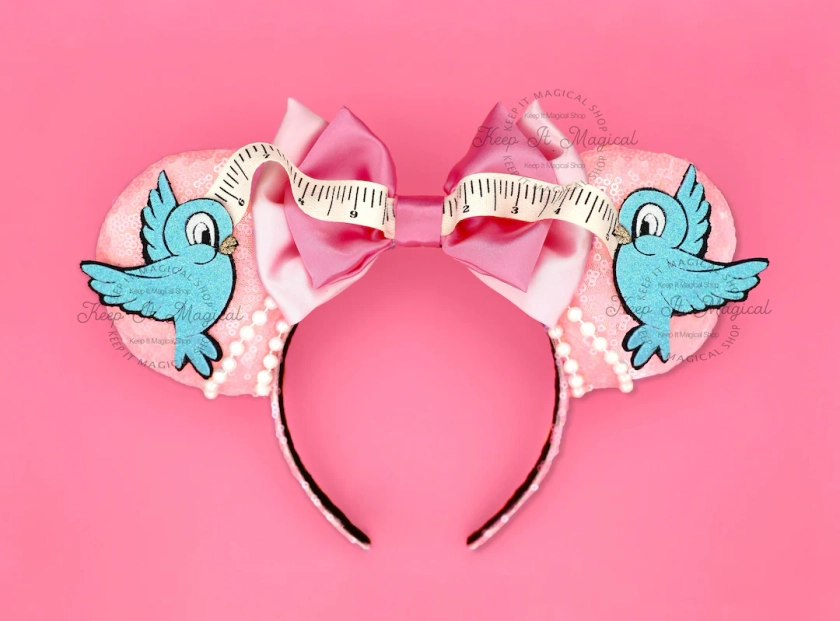 Cinderella Ears Cinderella Minnie Mouse Ears Cinderella Birds Ears Princess Cinderella Mickey Ears Cinderella Dress Pink Ears Princess Ears - Etsy