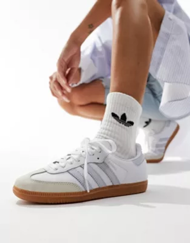 adidas Originals - Samba OG - Baskets - Blanc et bleu pastel