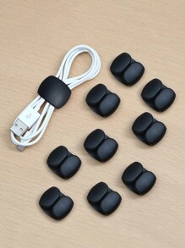 10pcs Cable Organizer Clips For Headphone, Charging Cable, Cord Management, Multifunctional Winder