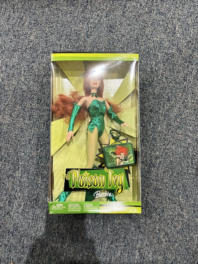 NOS 2004 POISON IVY DC COMICS Mattel Barbie Doll with Keychain NIB NEW IN BOX