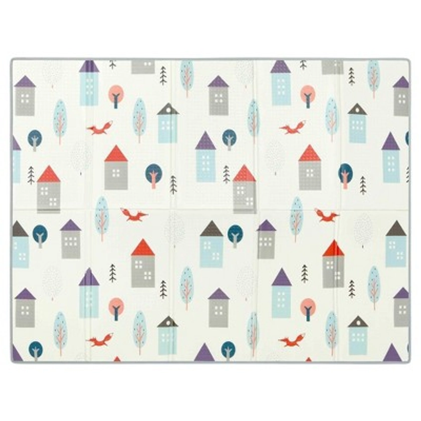 Dream On Me Play Time Reversible & Water-resistant Baby Play Mat, Cloud & Jungle Bear Print