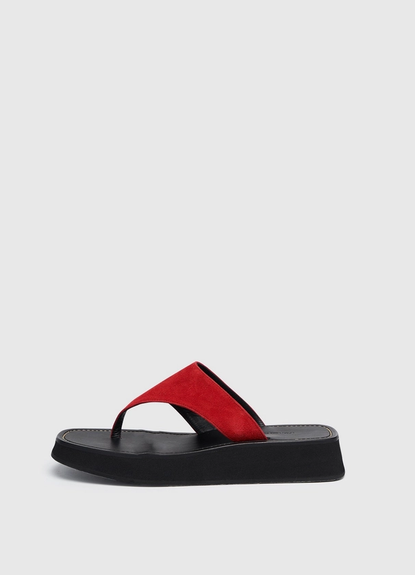 Marina Suede Slides / Red - 엘에프엠