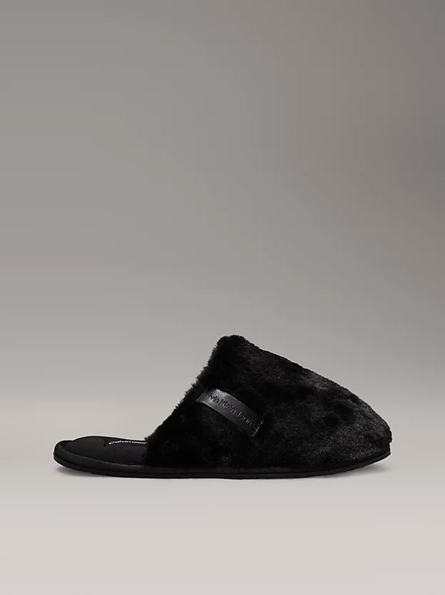 Chaussons d'hiver en fourrure synthétique Calvin Klein® | YW0YW015930GJ