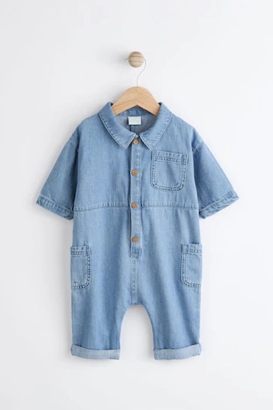 Buy Denim Baby Romper (0mths-2yrs) from the Next UK online shop