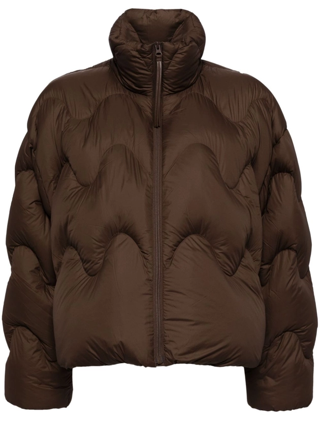 JNBY wavy-quilted Puffer Jacket | Brown | FARFETCH UK