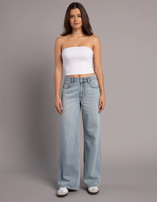 RSQ Womens High Rise Wide Leg Jeans - LIGHT WASH | Tillys