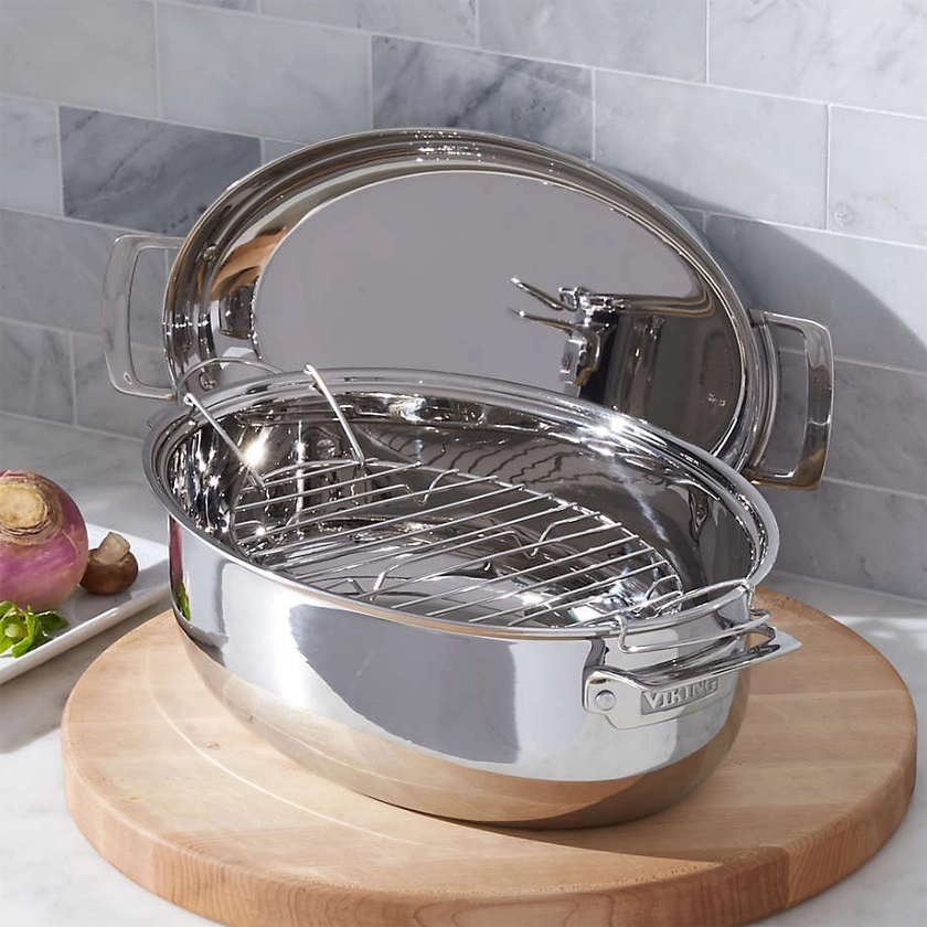 Oval Viking Roasting Pan + Reviews | Crate & Barrel