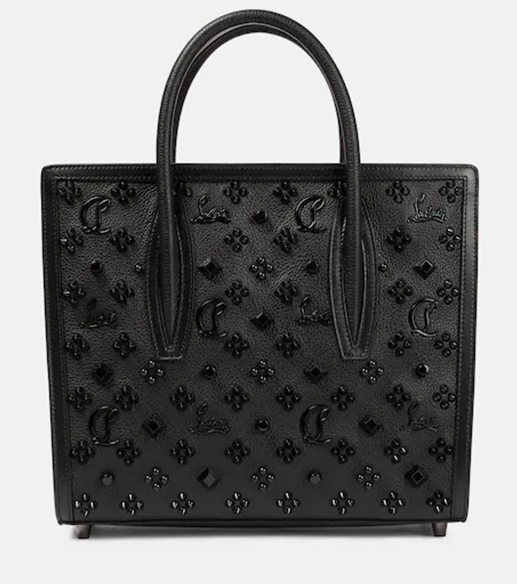 Paloma Medium Leather Tote Bag in Black - Christian Louboutin | Mytheresa