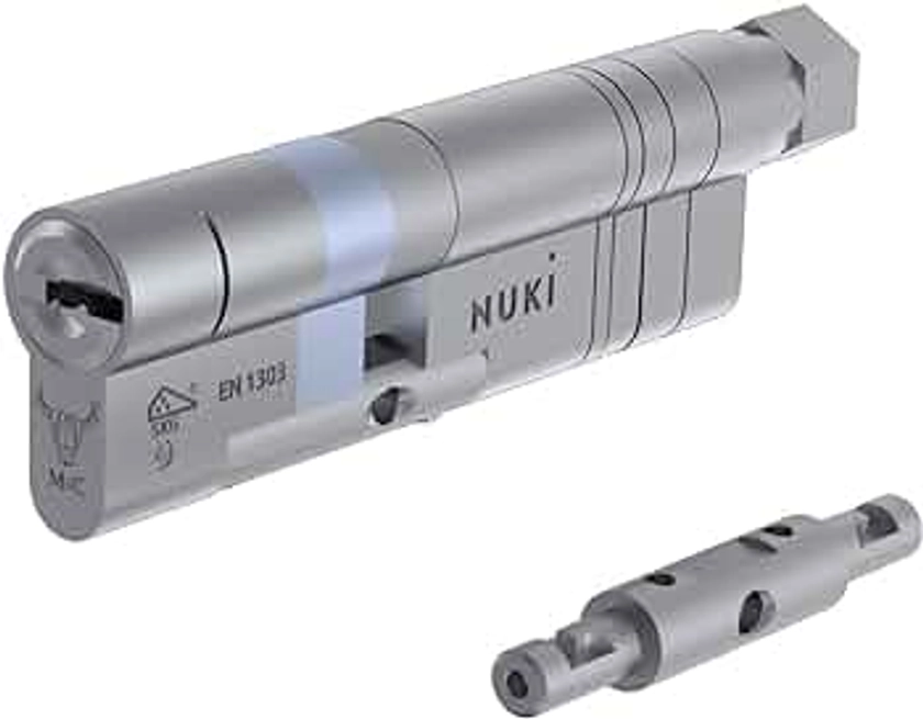 Nuki Universal Cylinder, Cylindre pour Nuki Smart Lock, Catégorie de sécurité maximale SKG***, avec Fonction d’Urgence, Kit avec 5 clés INCL., Accessoire pour Serrure de Porte électronique