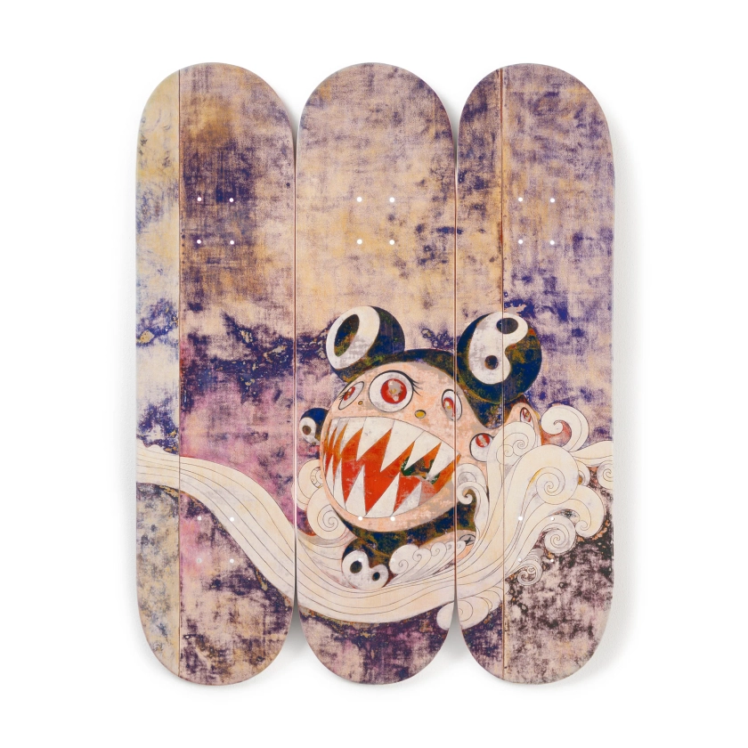 Takashi Murakami 727 Skateboard Triptych