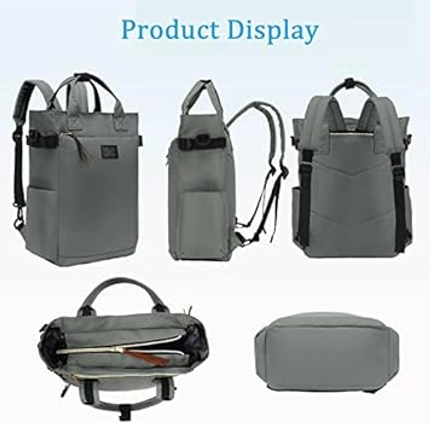 BASICPOWER Backpack Large Diaper Bag Travel Laptop Casual Unisex Bookbag Shopping Work Bag Light Weight with Tote Handles