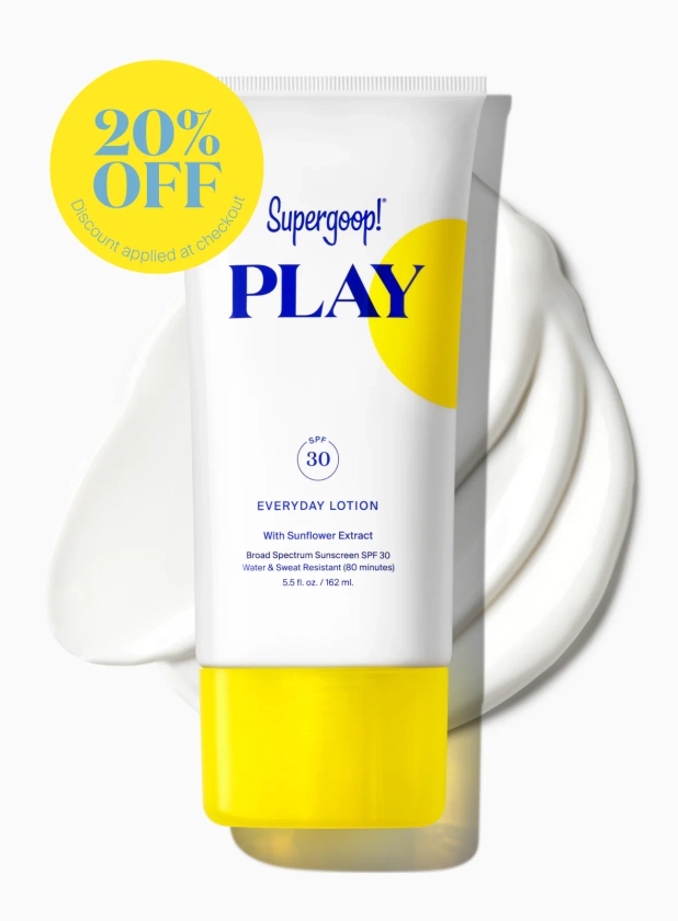 PLAY Everyday Lotion SPF 30 | Water-Resistant Sunscreen | Supergoop!