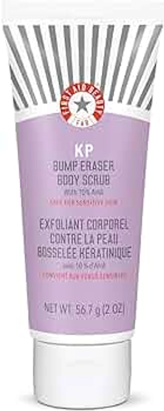 First Aid Beauty KP Bump Eraser Body Scrub Exfoliant for Keratosis Pilaris with 10% AHA 2 oz.