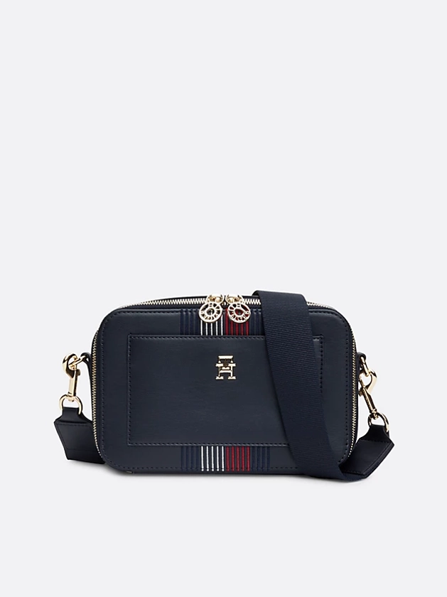 Petit sac bandoulière Corporate double zip | Bleu | Tommy Hilfiger