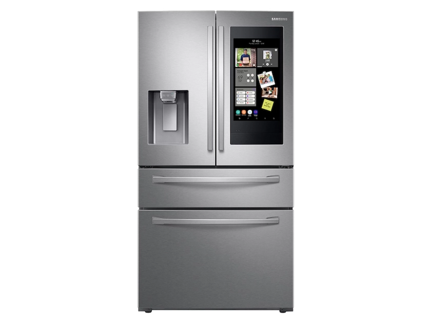 **28 cu. ft. 4-Door French Door Refrigerator with 21.5” Touch Screen Family Hub™ in Stainless Steel**